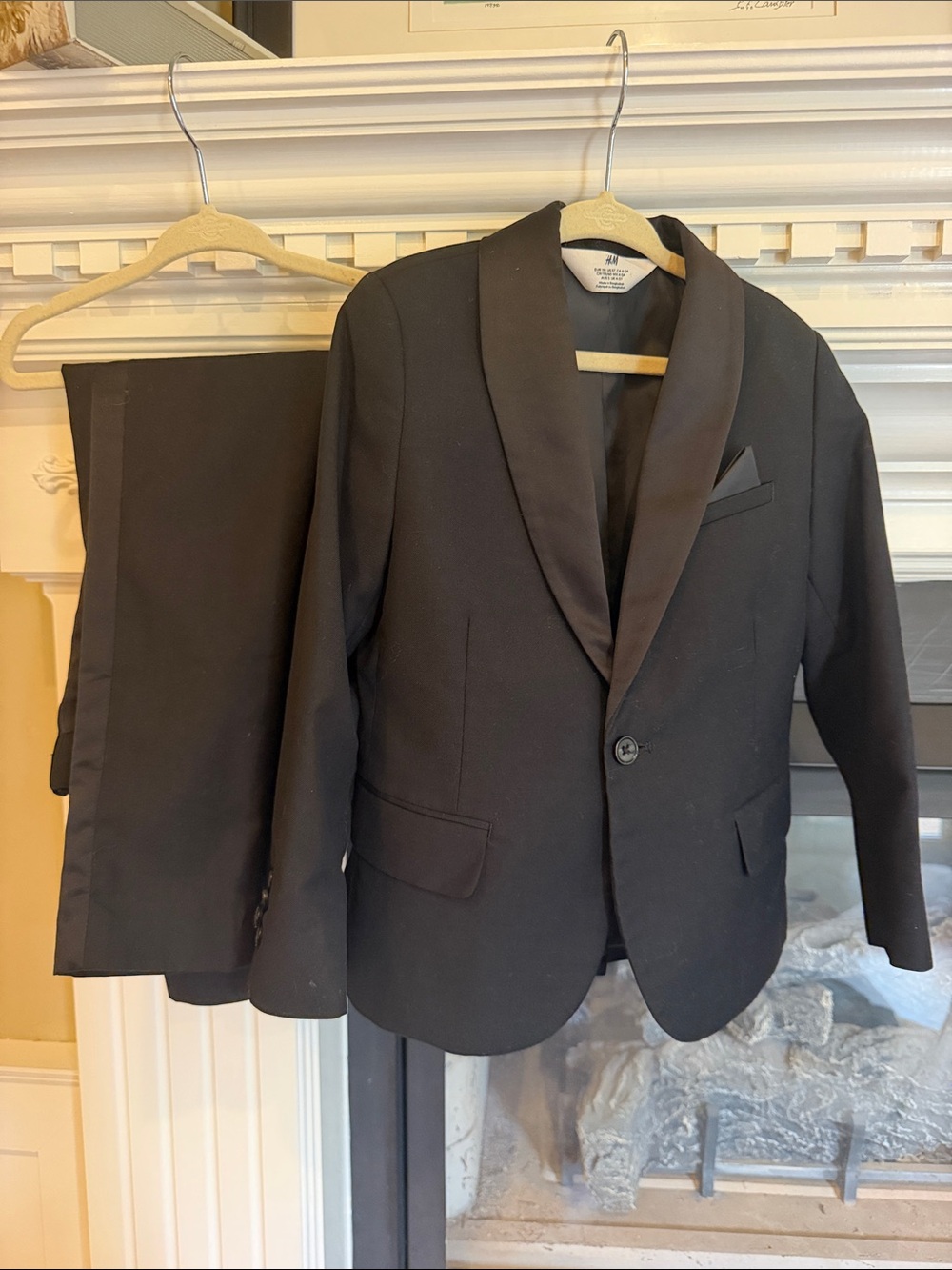 H&M Black Kids Tuxedo Jacket & Pants Set